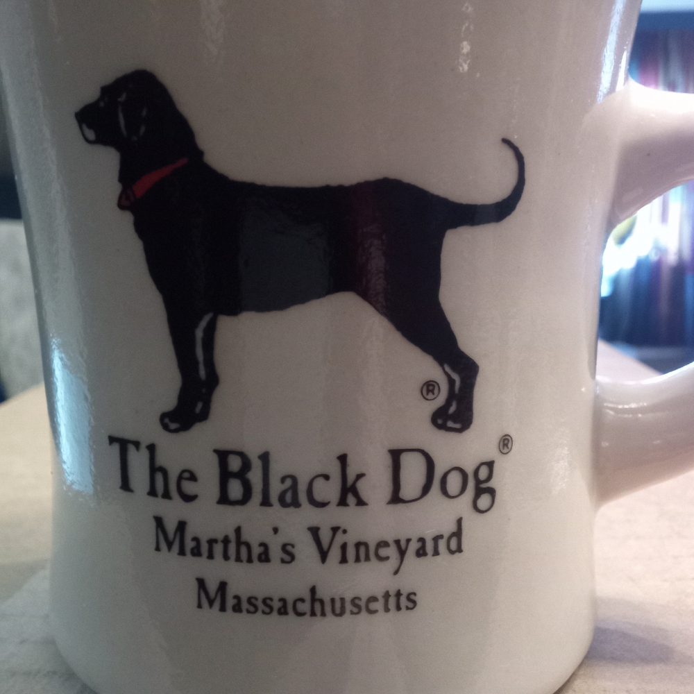 The Black Dog Cream Mug with Black Silhouette